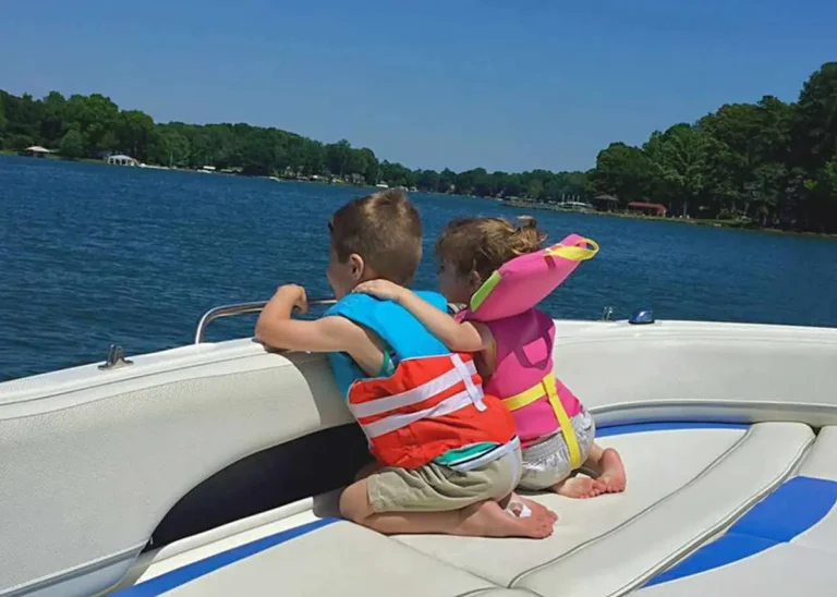 Kids on a boat